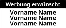 3zeilig mit Werbung
