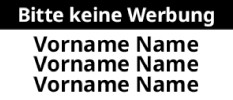 3zeilig ohne Werbung